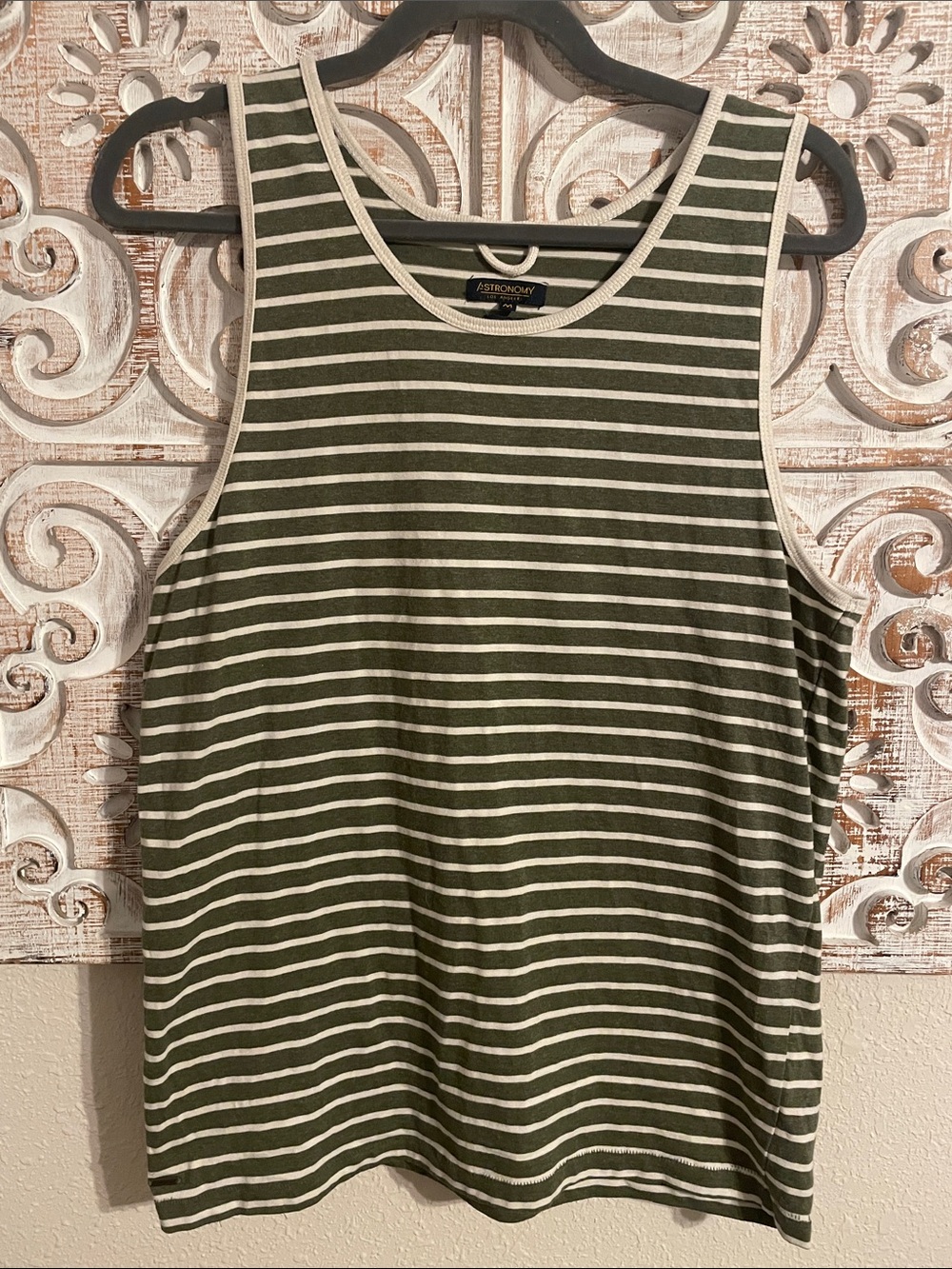Striped Olive Tank Top by
